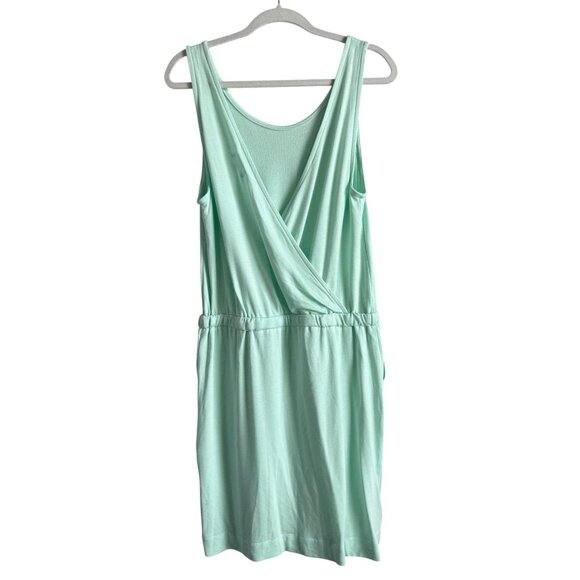 Lou & Grey Womens Medium Signaturesoft Lite Mint Crossover Back Pocket Dress NEW - Picture 1 of 14